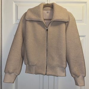 Uniqlo Pile-Lined Fleece Cropped Zip-Up
